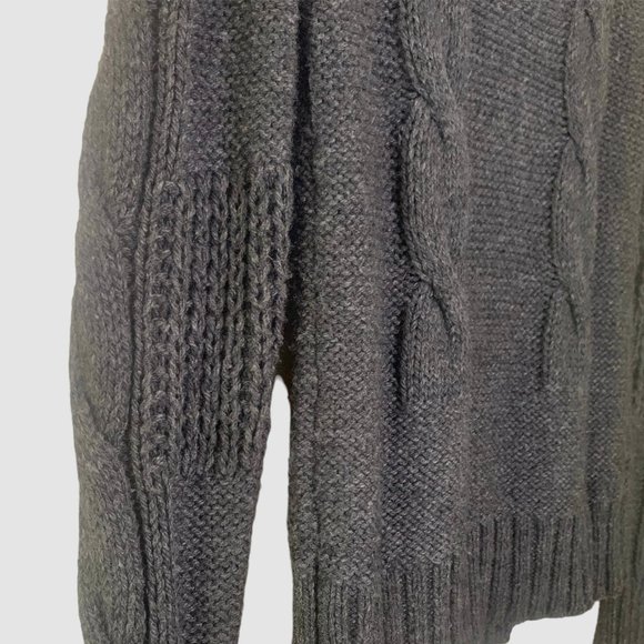 American Eagle Cable Knit Chunky Wool Blend Cardigan - Picture 8 of 12